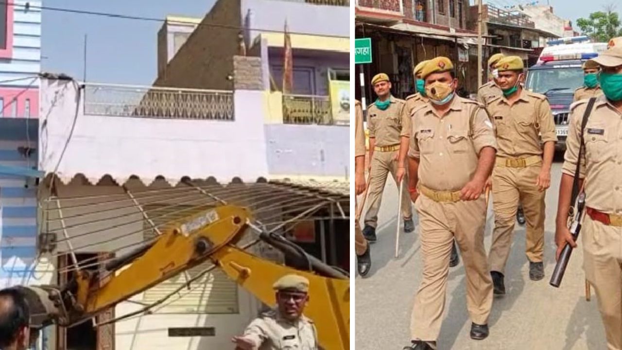 पुलिस की कार्रवाई हुई फिसड्‌डी साबित हिस्ट्रीशीटर का घर तोड़ने गई पुलिस, छपरा गिराकर वापस लौटी