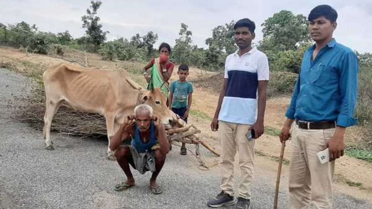 वनकर्मियो ने किया बुजुर्ग के साथ अत्याचार, बुजुर्ग से करवाई उठक बैठक