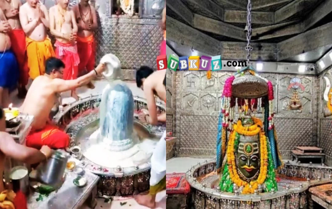 MP News: महाकाल मंदिर में रंग पंचमी पर गुलाल प्रतिबंध, महाकाल को केसरयुक्त जल किया गया अर्पण 