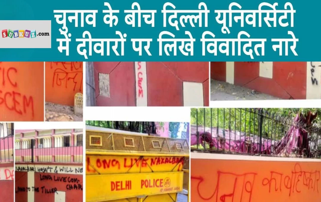 Delhi: दिल्ली युनिवर्सिटी की दीवारों पर लिखे 'चुनाव बहिष्कार' के नारे, पुलिस ने की एफआईआर दर्ज 