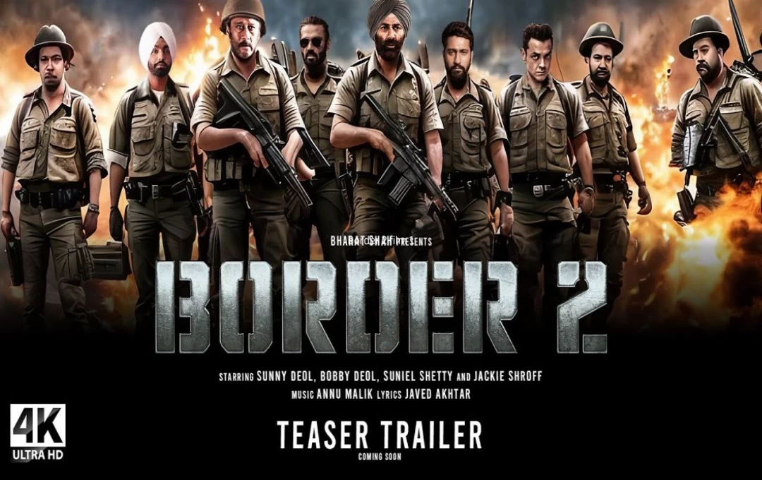Bollywood News: फिल्म 'बॉर्डर 2' फैंस के लिए खुश खबर, इस दिन थिएटर्स में गूंजेगी सनी देओल की दहाड़, फिल्म का टीजर किया जारी 