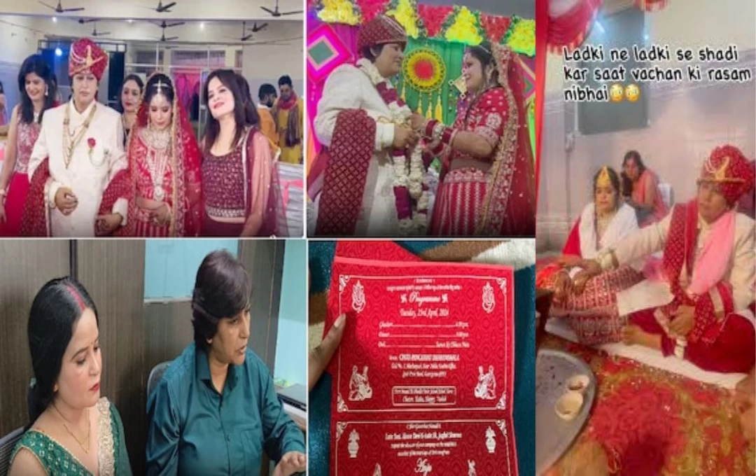 Lesbian Marriage in Gurugram: गुरुग्राम में दो महिलाओं ने एक दूसरे से की शादी: टीवी एक्ट्रेस और मेकअप आर्टिस्ट बने दुल्हन- दूल्हा, जानिए क्या थी वजह?