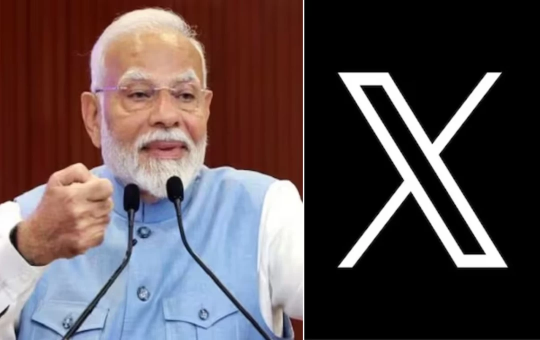 पीएम मोदी ने X पर बनाया नया रिकॉर्ड, 100 मिलियन फॉलोअर्स का आंकड़ा किया पार ।