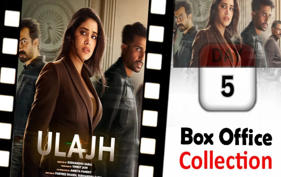 Ulajh Box Office Day 5 Collection: जाह्नवी कपूर (Janhvi Kapoor) की फिल्म 'Ulajh' के लिए लाखों कमाना भी हो रहा मुश्किल, 5 day के collection में दिखी गिरा