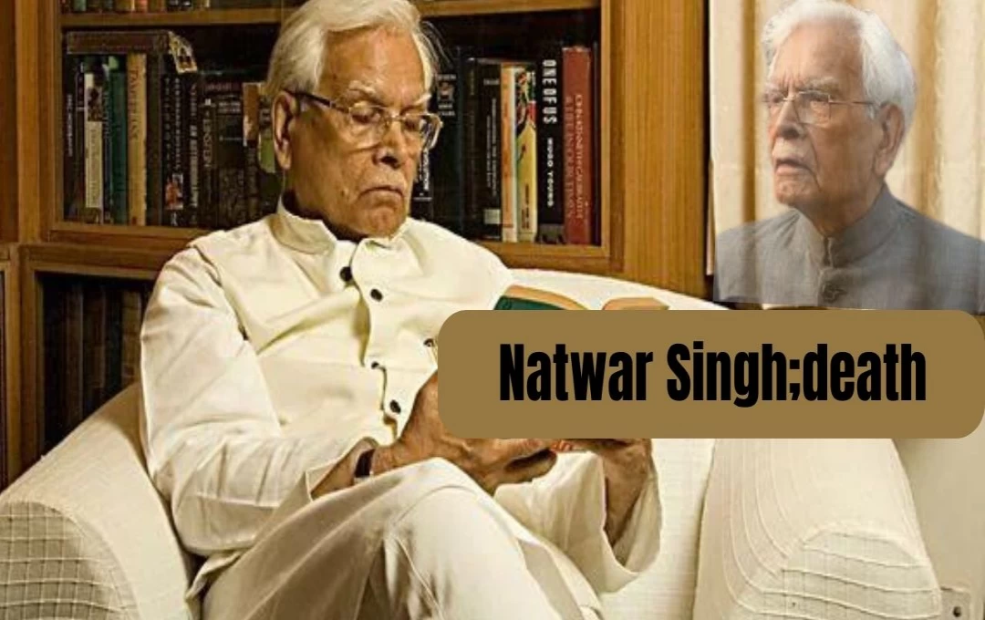 Natwar singh: देश के पूर्व विदेश मंत्री नटवर सिंह का 95 वर्ष की उम्र में निधन, भरतपुर में शोक की लहर, प्रधानमंत्री ने जताया दुःख 