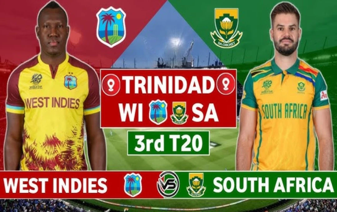 WI vs SA T20 Match: वेस्टइंडीज ने तीसरे टी20 मुकाबले में अफ्रीका को आठ विकेट से दी मात, सीरीज को 3-0 से किया अपने नाम, देखें मैच का पूरा हाल 