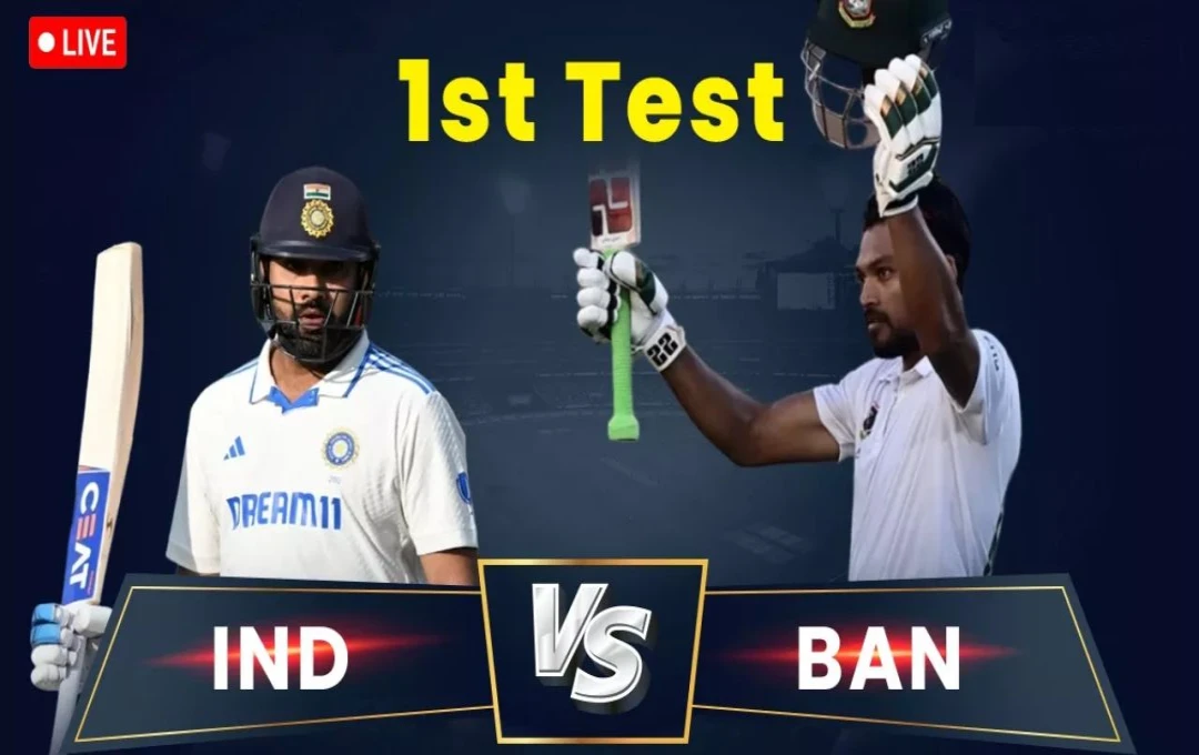 IND vs BAN 1st Test Day 2 Live Score: भारत ने पहली पारी में बनाए 376 रन, बांग्लादेश की हालत खराब, चायकाल तक 26 रन पर गवाए 3 विकेट 