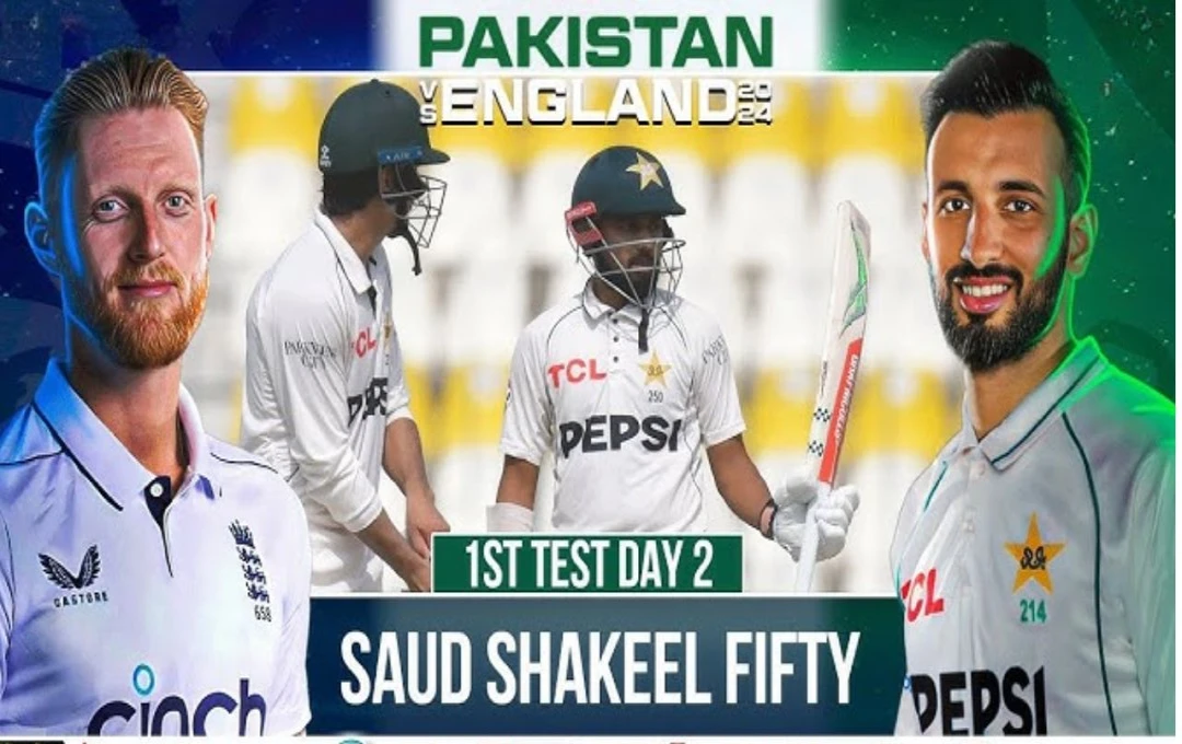 PAK vs ENG 1st Test: दूसरे दिन का खेल समाप्त होने के बाद इंग्लैंड का पहली पारी में स्कोर 96/1, रूट-क्रावले की शानदार शुरुआत, पाकिस्तान स्कोर 556/10