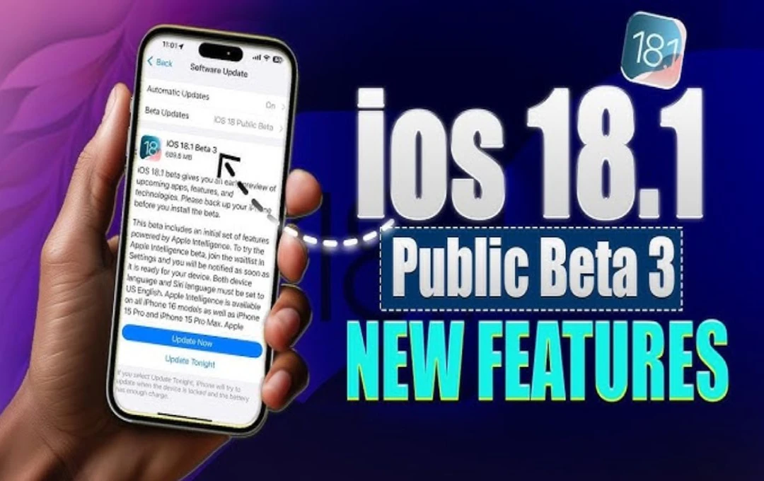 iOS 18.1 पब्लिक बीटा 3 लॉन्च: Apple इंटेलिजेंस और नए फीचर्स का करें अनुभव 