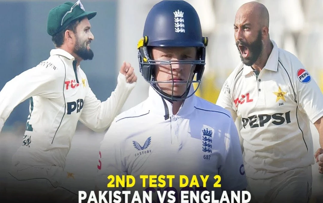 PAK vs ENG 2nd Test Day 2: दूसरे दिन पाकिस्तान की टीम 366 रन पर हुई ऑल आउट, इंग्लैंड ने मात्र 14 रन पर गंवाए चार विकेट, इंग्लिश टीम का स्कोर 239/6 