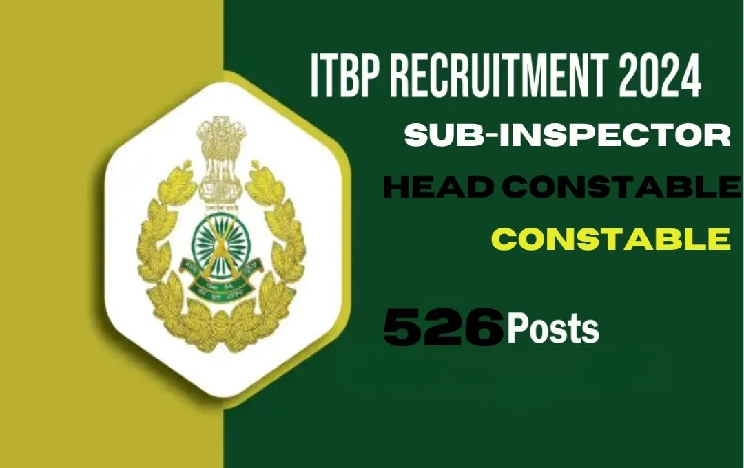 ITBP Recruitment 2024: आईटीबीपी में 526 पदों पर निकली वैकेंसी, जानें सैलरी और अन्य डिटेल्स