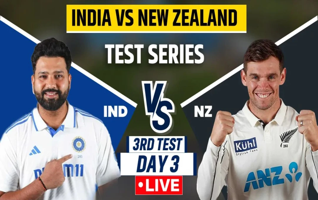 IND vs NZ 3rd Test Live: रविंद्र जडेजा के रूप में भारत को लगा छठा झटका, जीत के लिए अब भी चाहिए 76 रन 