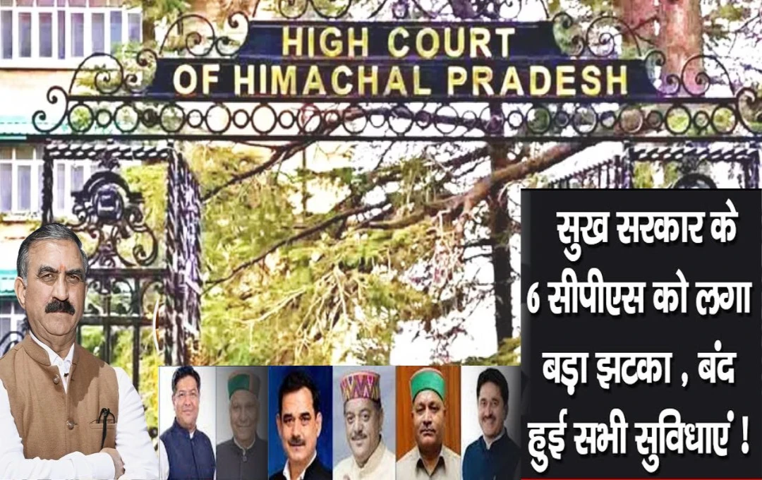 High Court: हिमाचल सरकार को हाई कोर्ट ने दिया बड़ा झटका; जारी किये प्रदेश के सभी CPS को हटाने के आदेश, सरकारी सुविधाएं भी की बंद 