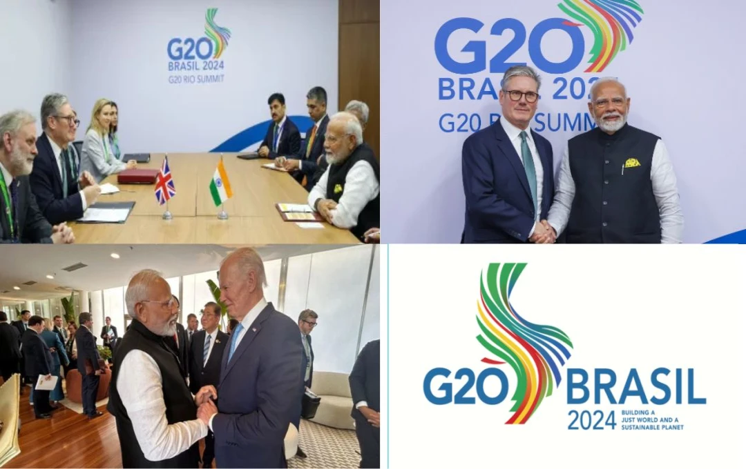 G20 ब्राजील 2024: पीएम मोदी से मुलाकात के बाद ब्रिटेन के पीएम ने भारत से FTA वार्ता फिर से शुरू करने का किया ऐलान