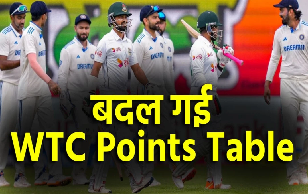 WTC Point Table: वर्ल्ड टेस्ट चैंपियनशिप प्वाइंट्स टेबल में एक बार फिर टीम इंडिया का दबदबा, ऑस्ट्रेलिया को हुआ नुकसान, देखें लिस्ट 
