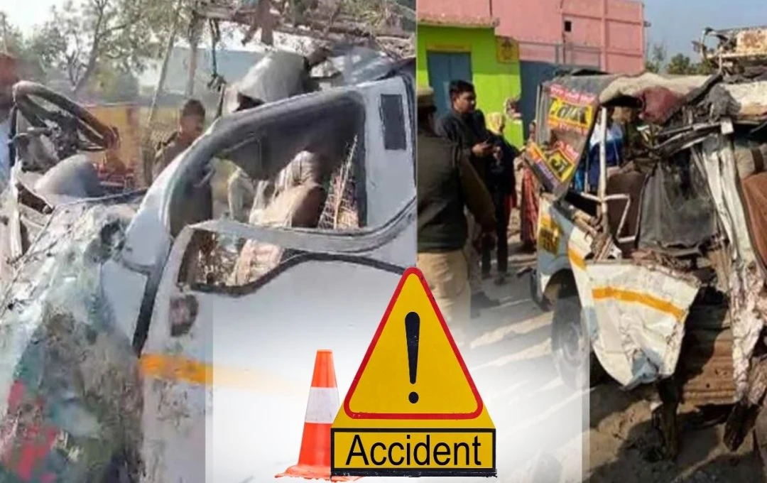 Accident News: हाथरस में दर्दनाक सड़क हादसा, बेकाबू ट्रक से टकराई मैजिक, 7 की मौत