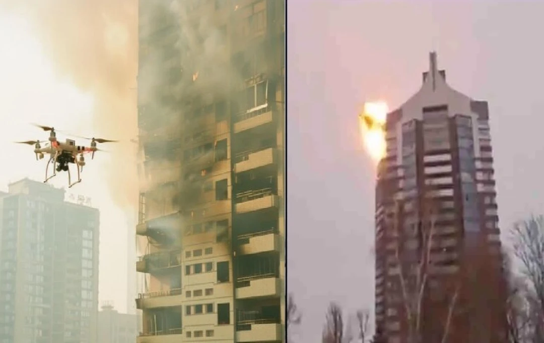 Russia: कजान में किलर ड्रोन से 9/11 जैसा हमला, हाई राइज बिल्डिंग पर UAV Attack 