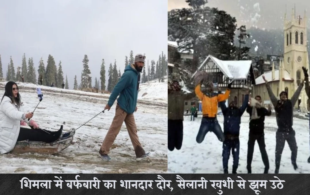 Himachal Pradesh Weather: शिमला में बर्फबारी का जोरदार दौर, सैलानी उत्साहित, व्हाइट क्रिसमस की उम्मीदें पूरी 