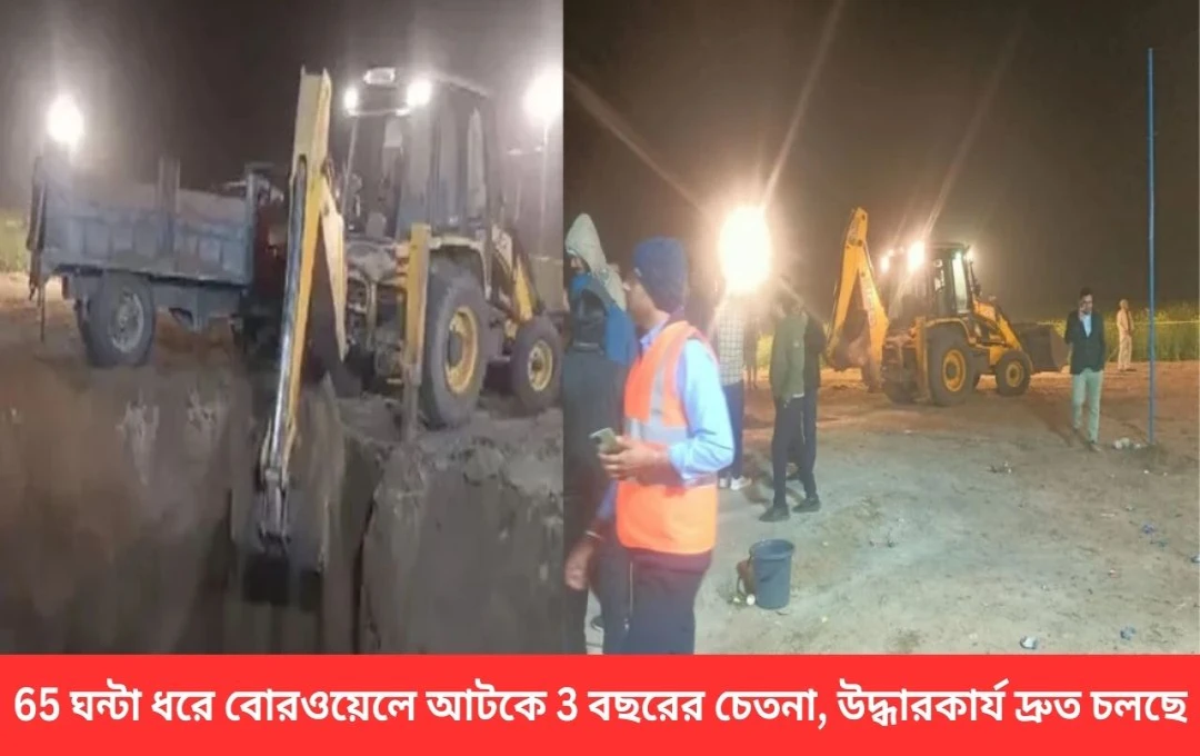 কোটপুতলিতে বোরওয়েলে আটকে ৩ বছরের শিশু, ৬৫ ঘণ্টা পার, উদ্ধারকাজ জারি