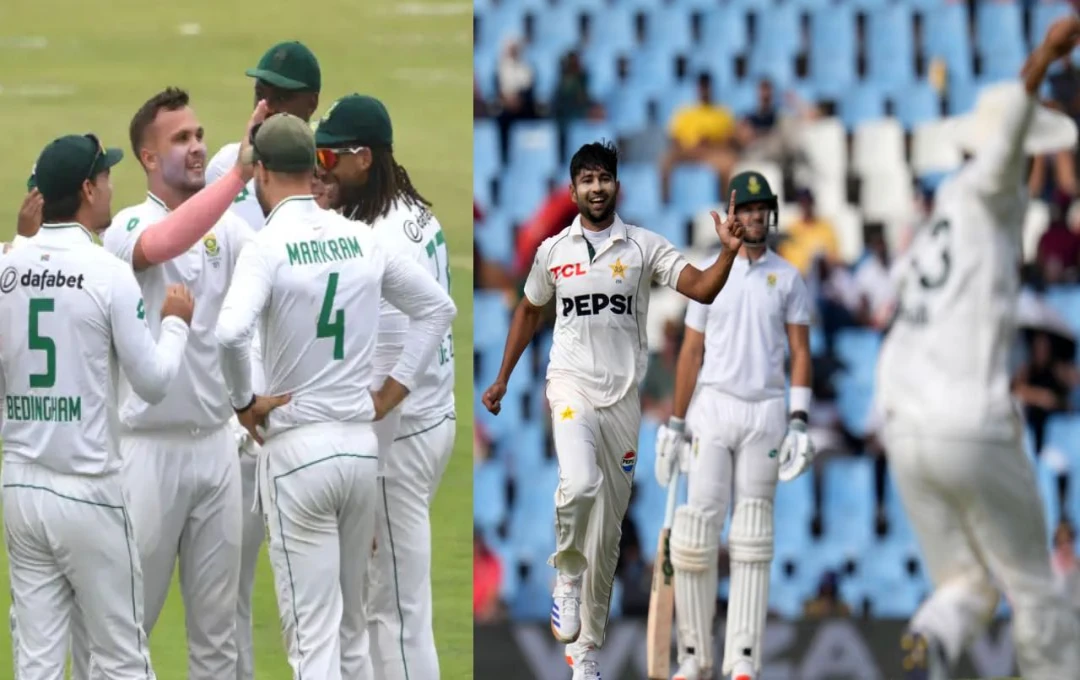 PAK vs RSA 1st Test Day 1: पहले दिन का खेल हुआ समाप्त, पाकिस्तान की टीम मात्र 211 रन पर हुई ढेर, दक्षिण अफ्रीका का स्कोर तीन विकेट पर  82 रन