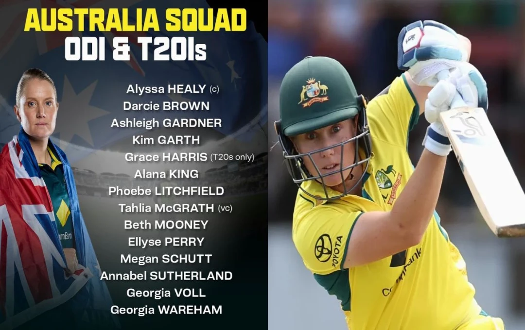 Australia Women Team: एशेज सीरीज के लिए ऑस्ट्रेलिया टीम का हुआ ऐलान, युवा और अनुभवी प्लेयर्स को शामिल, सोफी मोलिन्यू को किया टीम से बाहर