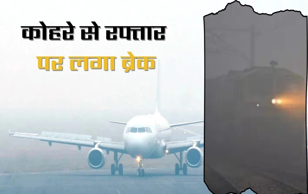 Fog in Delhi-NCR: कोहरे की मार! दिल्ली-NCR में परिवहन पर असर, जानें उड़ानों और ट्रेनों की स्थिति