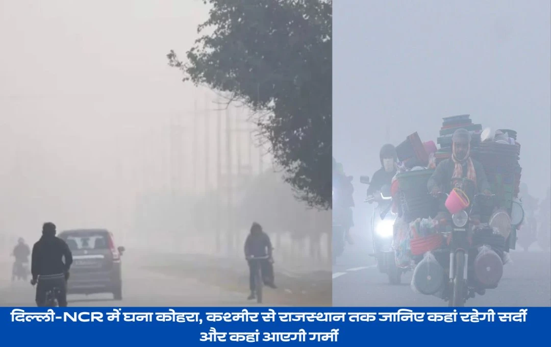 Weather Forecast: दिल्ली-NCR में धुंध, कश्मीर से राजस्थान तक जानें कहां होगी सर्दी और कहां गर्मी, पश्चिमी विक्षोभ से बारिश का अलर्ट