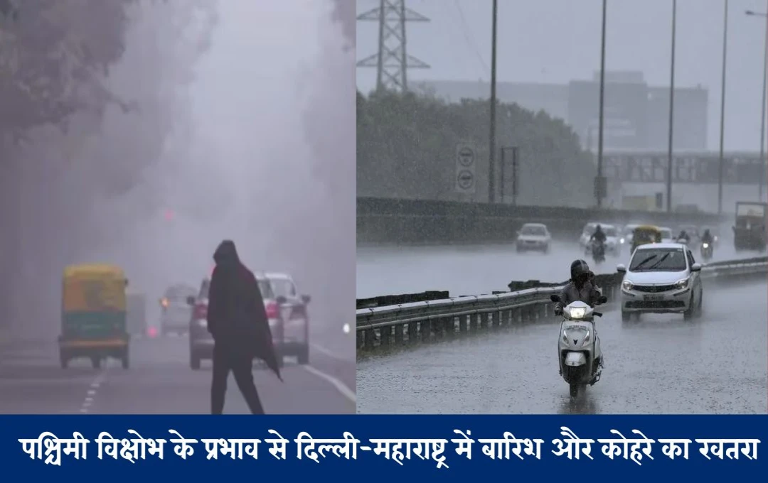 Weather Forecast: पश्चिमी विक्षोभ का असर, दिल्ली-एनसीआर में बारिश और कोहरे का अलर्ट, जानें आज का मौसम