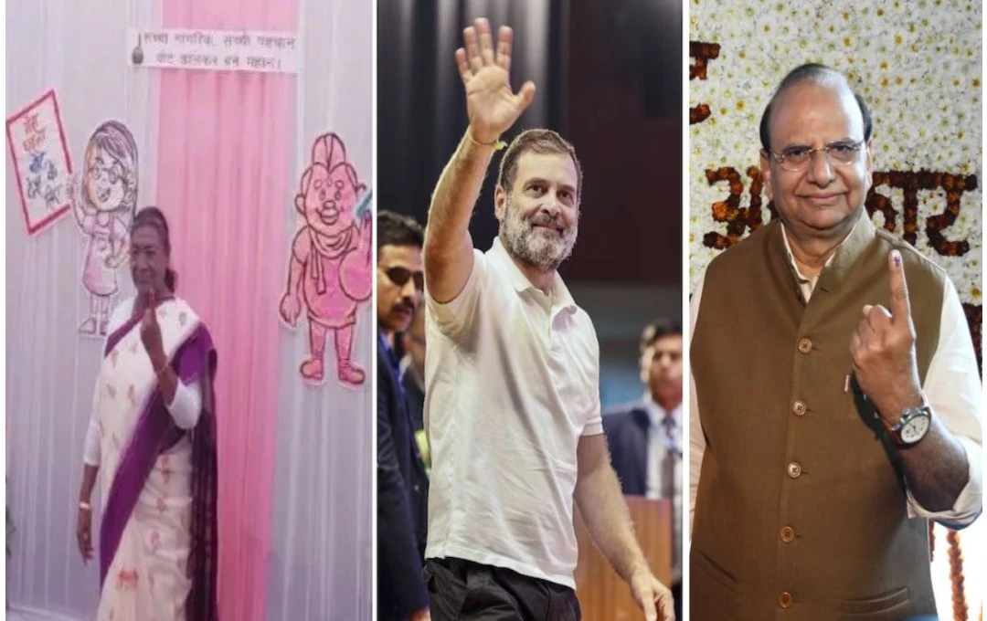 Delhi Election 2025 Voting: दिल्ली चुनाव में मतदाताओं का जोश हाई, बड़े नेताओं ने किया मतदान, वोटिंग केंद्रों पर लगी भीड़