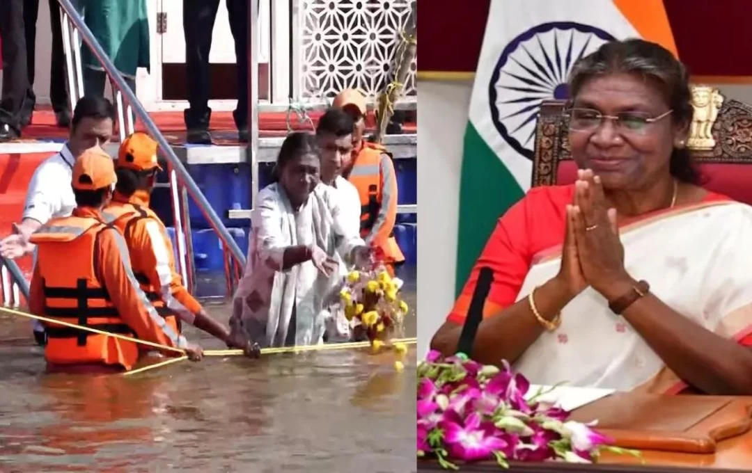 রাষ্ট্রপতি মুর্মুর প্রয়াগরাজ মহাকুম্ভ সফর: সঙ্গম স্নান ও ধর্মীয় দর্শন