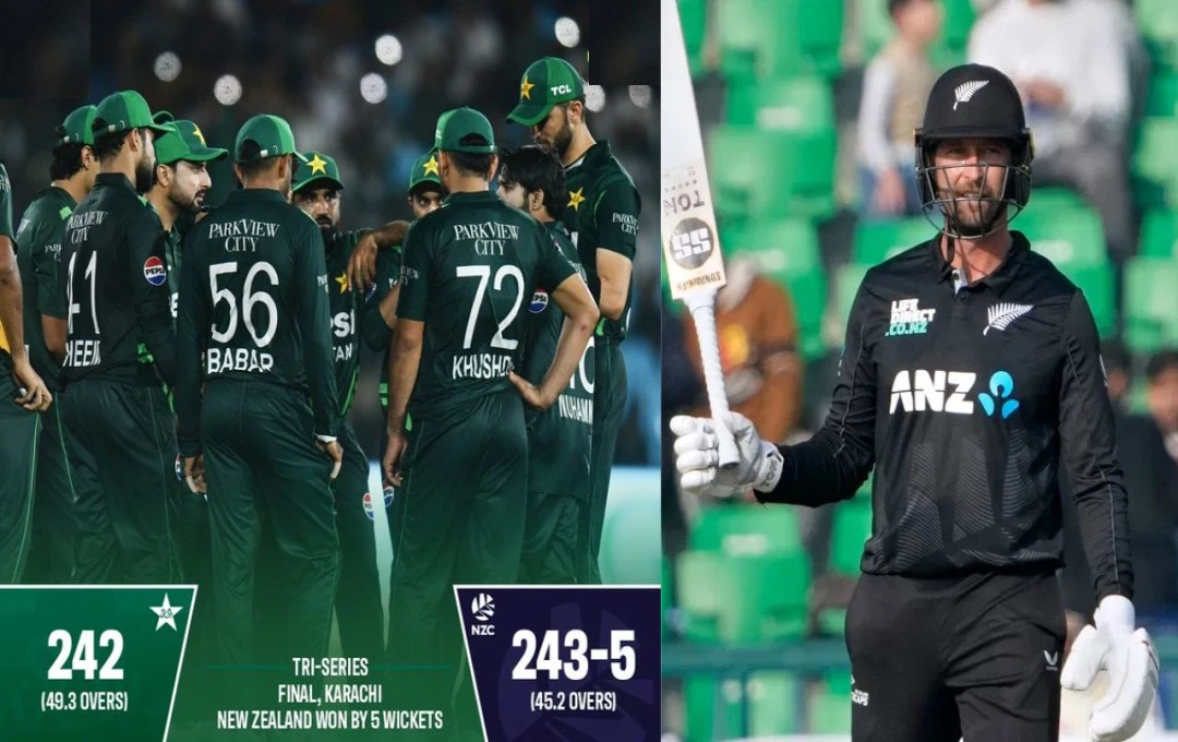 New Zealand Wins Triangular Series Final, Defeating Pakistan by 5 Wickets