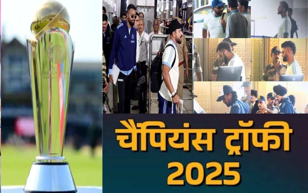 Team India Departs for Dubai Ahead of ICC Champions Trophy 2025