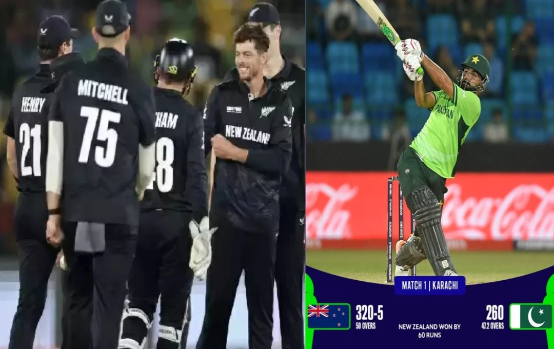 New Zealand Thrash Pakistan by 60 Runs in Champions Trophy Opener