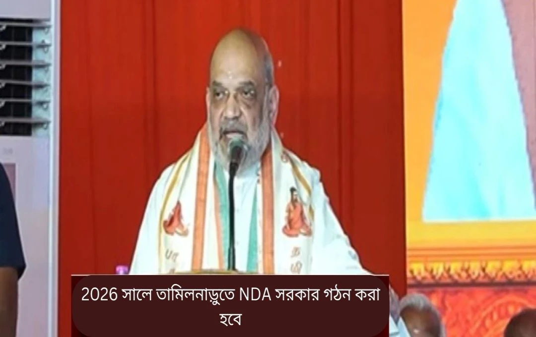 অমিত শাহ: ২০২৬ তে তামিলনাড়ুতে এনডিএ সরকার, ডিএমকে সরকারের তীব্র সমালোচনা