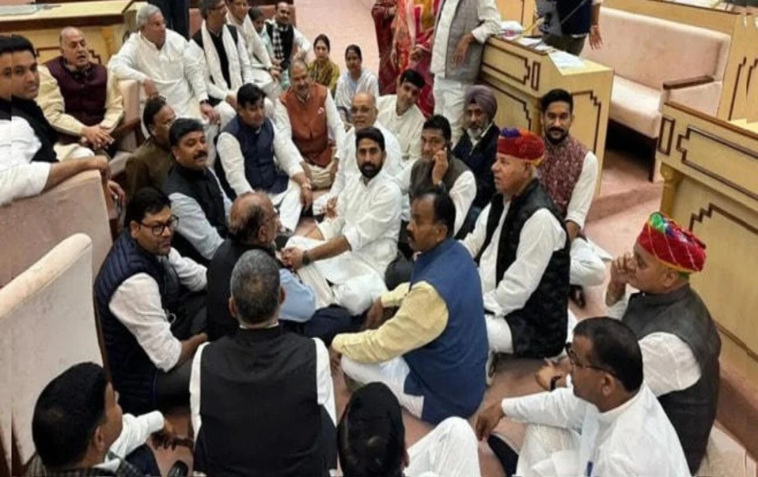 Rajasthan Congress MLAs Protest Suspension, Accusing BJP of Political Vendetta