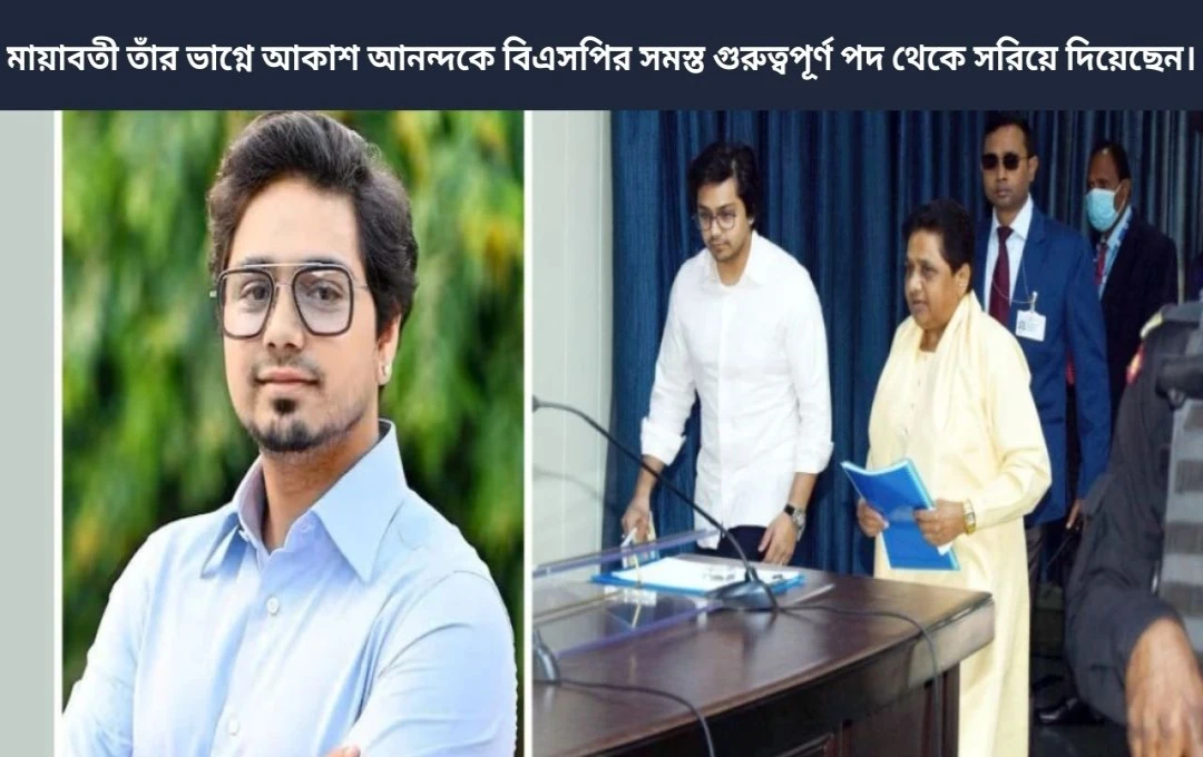 বসপা-তে ব্যাপক পরিবর্তন: মায়াবতী ভাতিজাকে সরিয়ে দিলেন, উত্তরাধিকারী ঘোষণা করবেন না