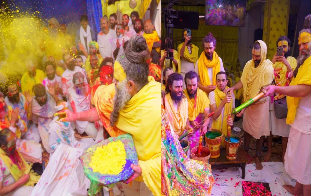 Saint Premanand Celebrates Holi with Devotees in Vrindavan