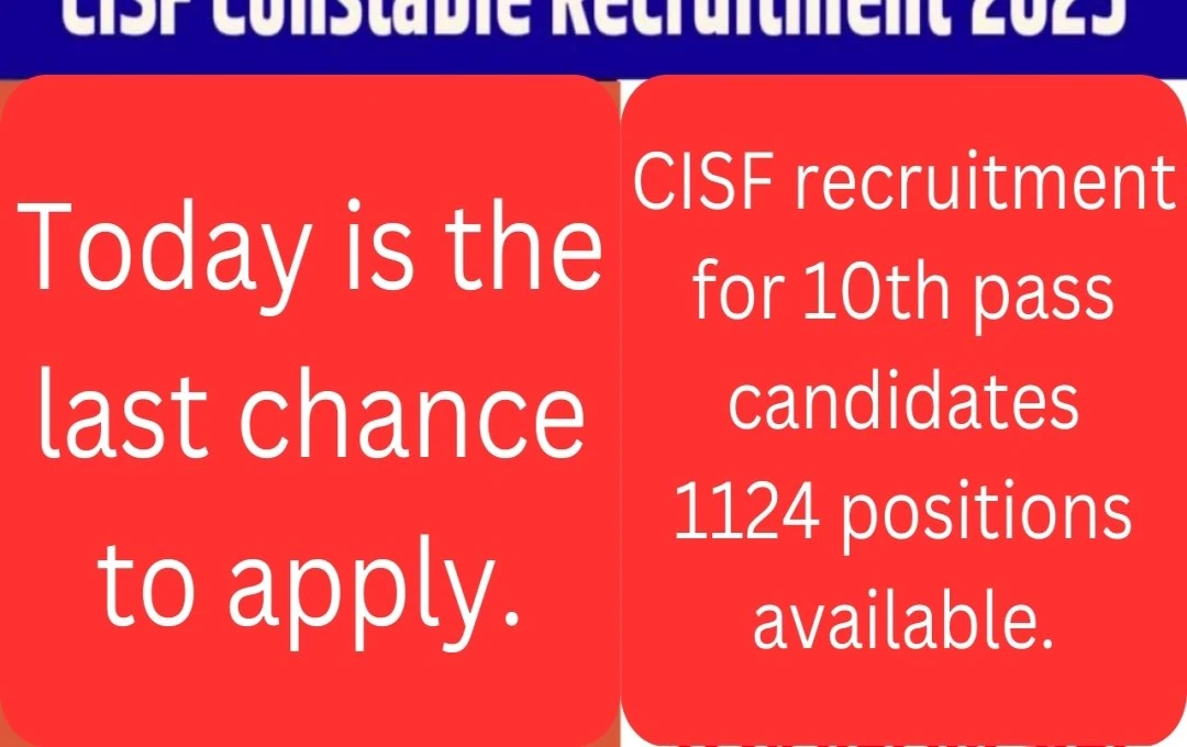 CISF Announces Recruitment for 1124 Constable/Driver Posts