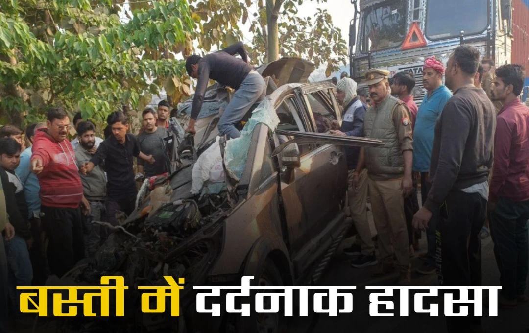 UP Accident: गोरखपुर-लखनऊ फोरलेन पर बड़ा हादसा, कार-ट्रक की भिड़ंत में पांच की गई जान