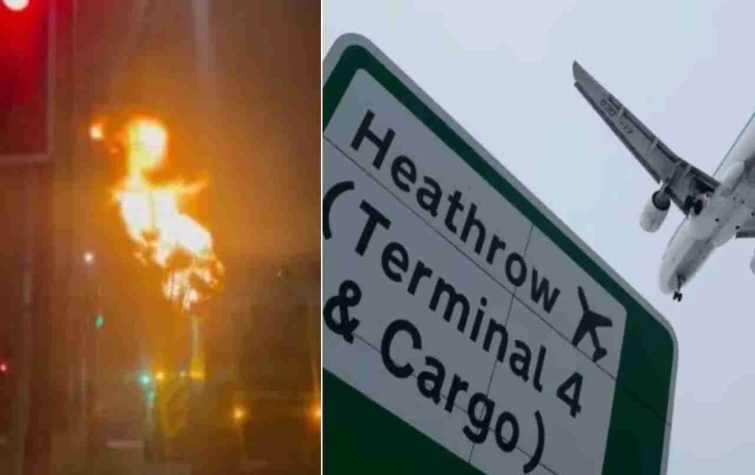 London Heathrow Airport: लंदन हीथ्रो एयरपोर्ट 24 घंटे के लिए बंद, पावर सबस्टेशन में लगी भीषण आग