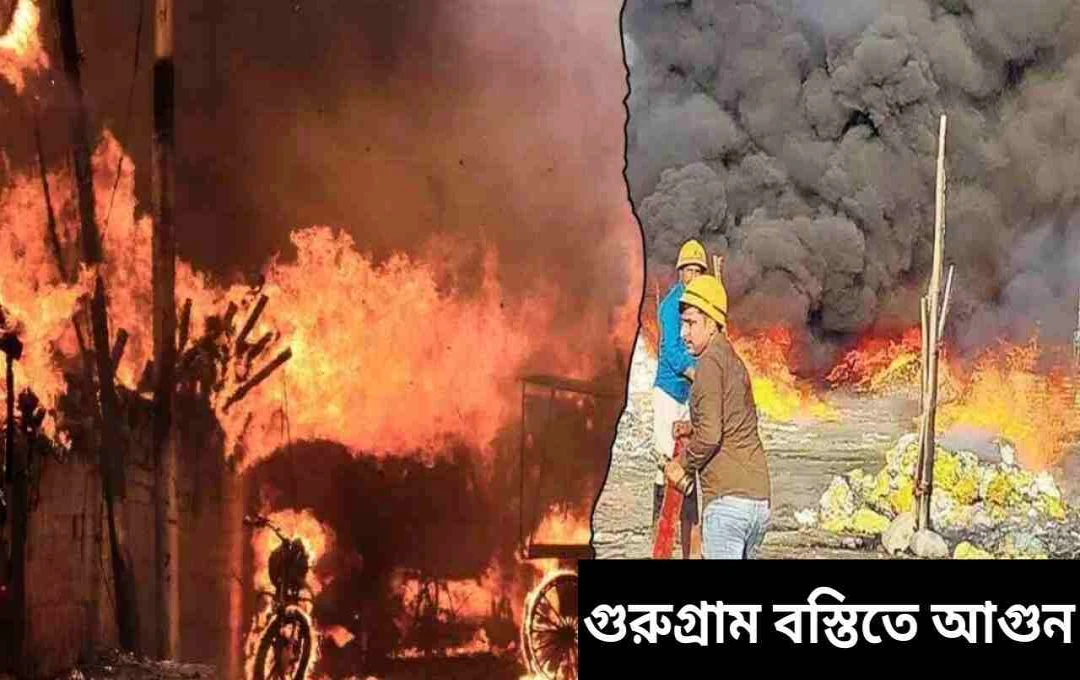 গুড়গাঁওয়ের বাসাই চৌকের ভয়াবহ অগ্নিকাণ্ড: ১০০-এর বেশি झুग्गीবাড়ি পুড়ে ছাই