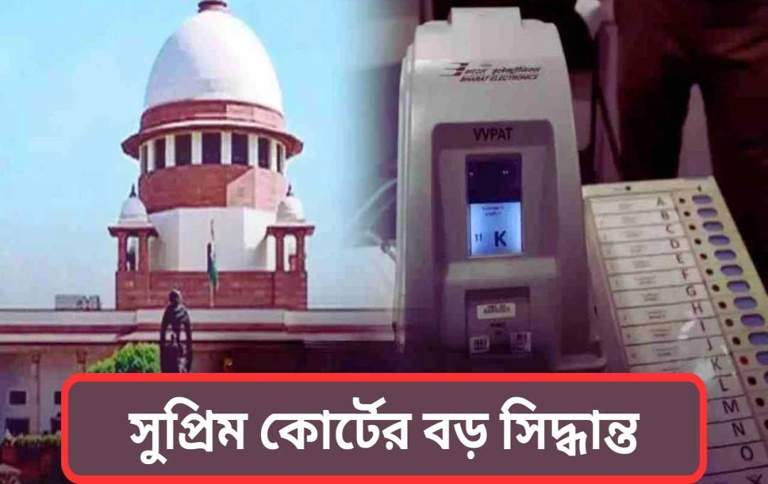 সুপ্রীম কোর্টের নতুন নির্দেশিকা: ইভিএম পরীক্ষায় সিম্বল লোডিং ইউনিট পরিবর্তন নিষিদ্ধ