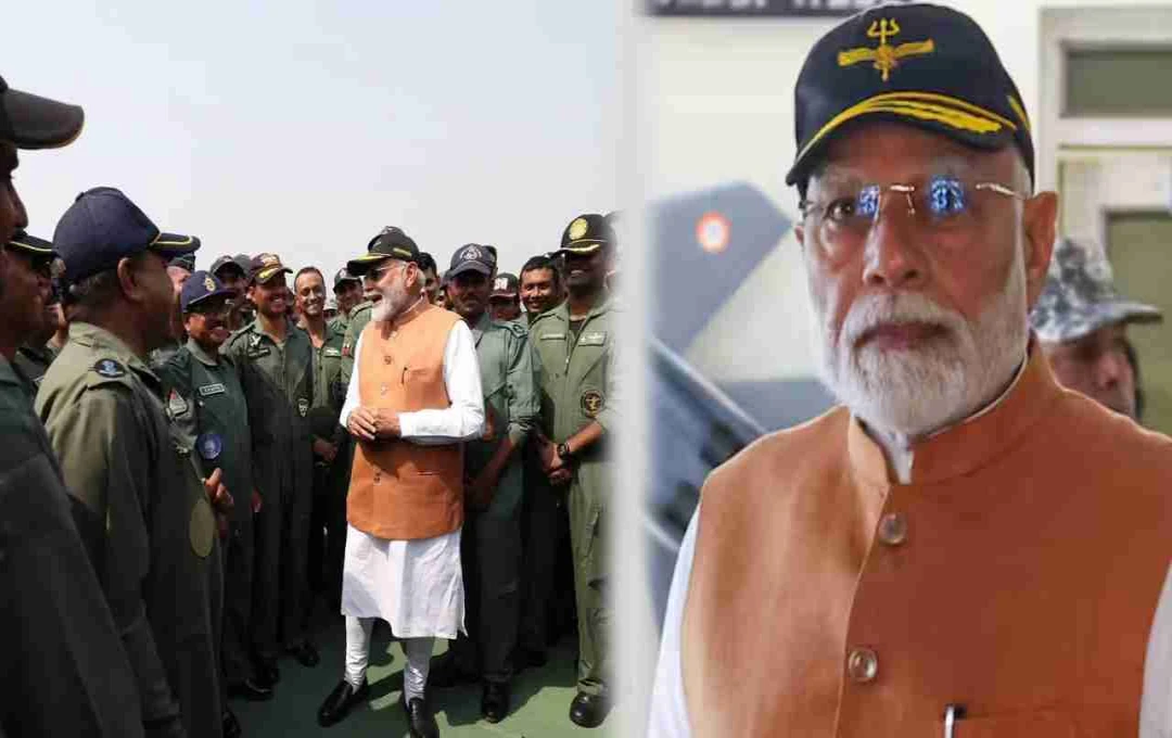 PM मोदी का आदमपुर एयरबेस दौरा, वायुसेना के जवानों से की मुलाकात