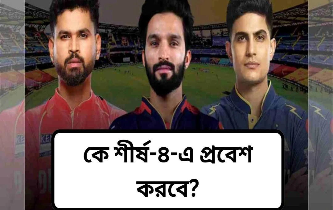 ইন্ডিয়ান প্রিমিয়ার লীগ ২০২৫: গুজরাট টাইটান্স ও আরসিবি প্লে-অফের দ্বারপ্রান্তে