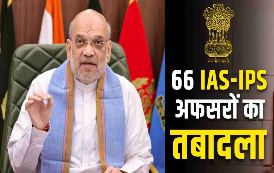 गृह मंत्रालय ने 66 IAS-IPS अधिकारियों का किया तबादला: जानिए किसे कहां भेजा गया
