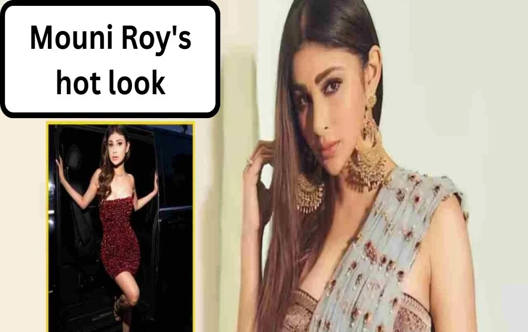 Mouni Roy Dazzles in Red Glitter Dress, Winning Hearts on Social Media