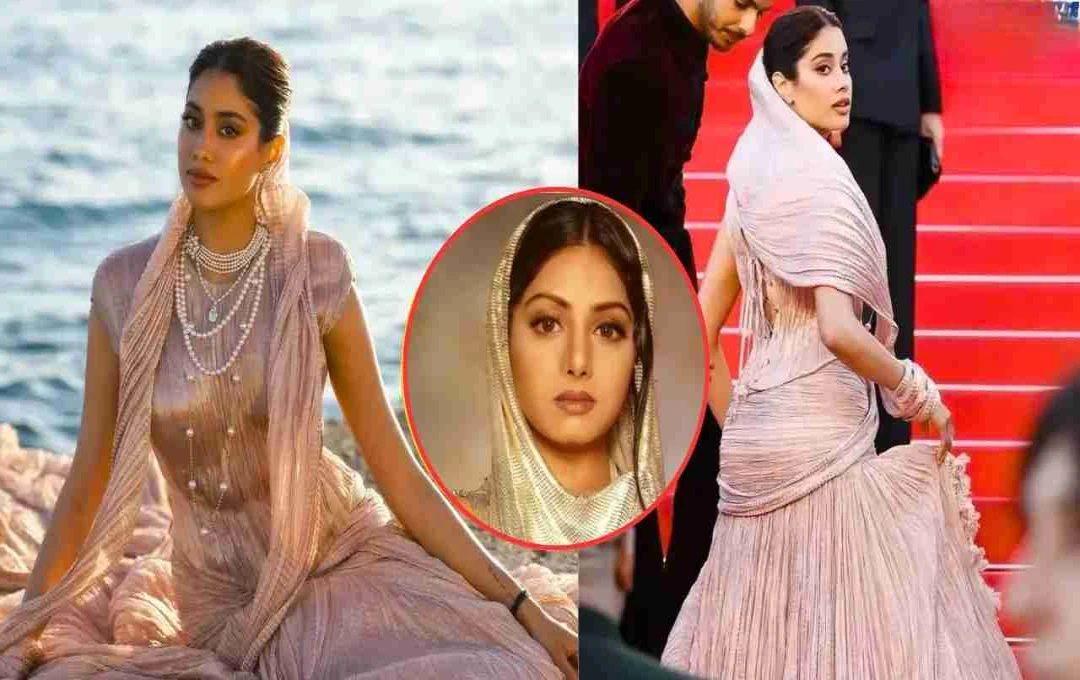Janhvi Kapoor Dazzles at Cannes 2025 in Tarun Tahiliani Creation