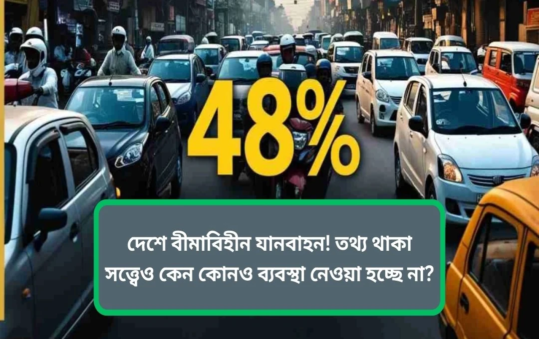 ভারতে মোটর বীমা: ৪৮% গাড়ি বীমা ছাড়াই চলছে