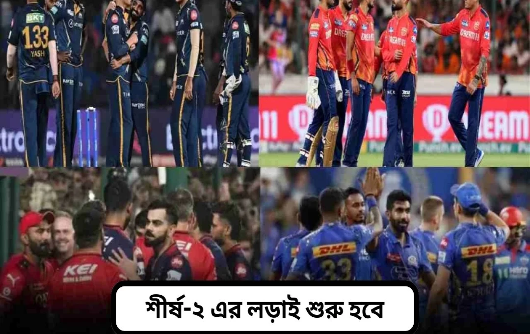 আইপিএল ২০২৫: প্লেঅফে চার দল নির্বাচিত, শিরোপা লড়াইয়ের রোমাঞ্চ চরমে