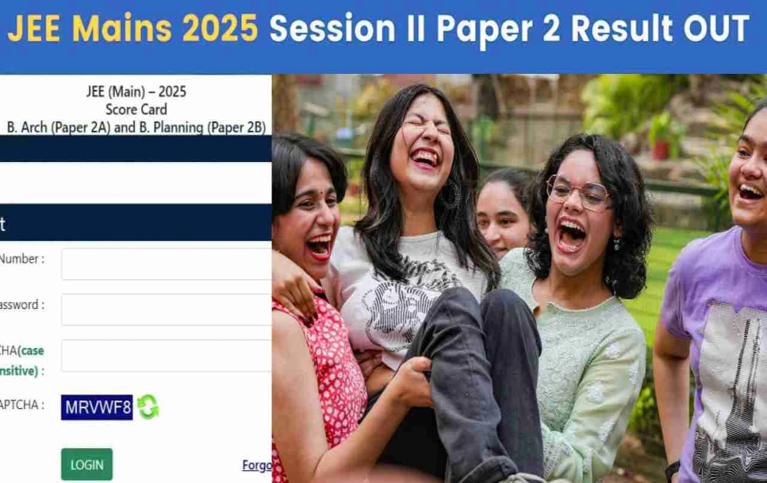JEE મેન્સ 2025 પેપર 2A અને 2B પરિણામ જાહેર: 100 NTA સ્કોર સાથે ટોપર્સ